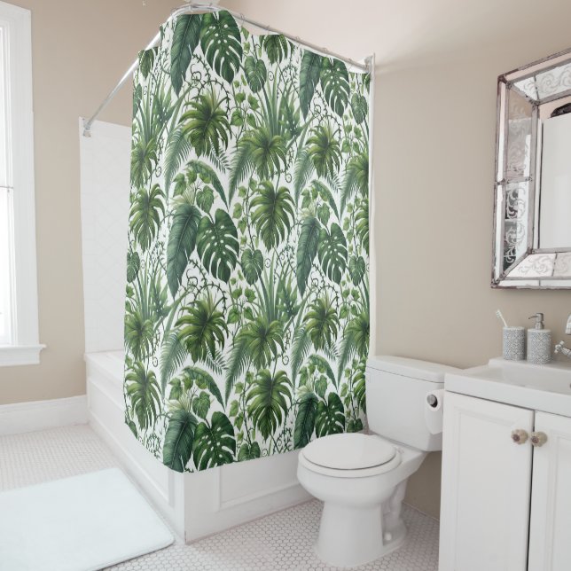 Rideaux De Douche Jungle Tropical (En situation)