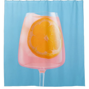 Rideaux De Douche Jus d'orange en verre transparent