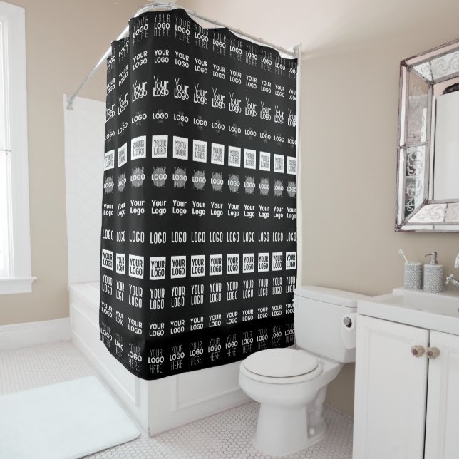 Rideaux De Douche Jusqu'à 12 Logos différents ou images téléchargées (En situation)