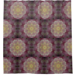 Rideaux De Douche Kaleidoscope Rose Et Jaune