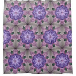 Rideaux De Douche Kaleidoscope Rose Et Violet Hydrangea