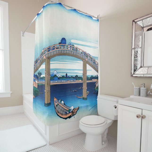 Rideaux De Douche Katsushika Hokusai (En situation)