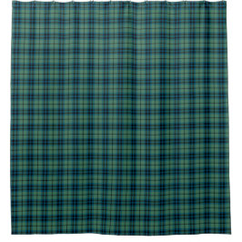 Rideaux De Douche Keith Tartan écossais vert, bleu et noir