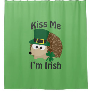 Rideaux De Douche Kiss Me Im Jour de la Saint Patrick Irlandais Hedg