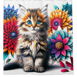 Rideaux De Douche Kitten Art