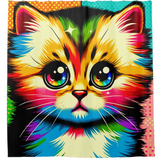 Rideaux De Douche Kitten Art (Devant)