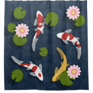 Rideaux De Douche Koi Fish Pond