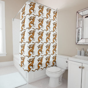 Rideaux De Douche Kokopelli avec les notes musicales faisant face