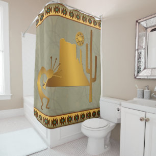 Rideaux De Douche Kokopelli Mesa Cactus & Sun #2