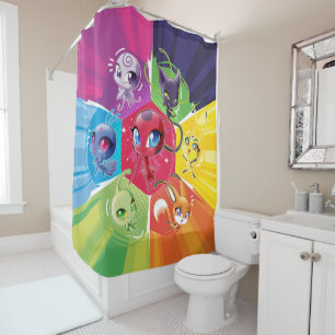 Rideaux De Douche Kwamis coloré