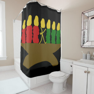 Rideaux De Douche Kwanzaa Conception de bougies