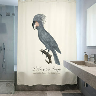 Rideaux De Douche L’Ara gris à Trompe / Cockatoo Palm gris