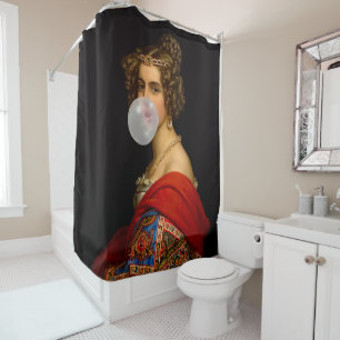 Rideaux De Douche La beauté bavaroise et la gomme à bulles