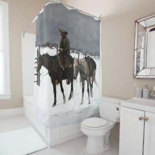 Rideaux De Douche La chute du Cowboy 1895 Frédéric Remington