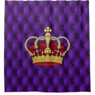 Rideaux De Douche La couronne de la Reine de pourcentage et le repli