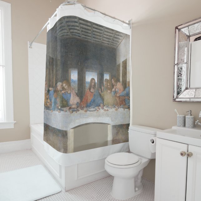 Rideaux De Douche La Dernière Cène, Léonard de Vinci (En situation)