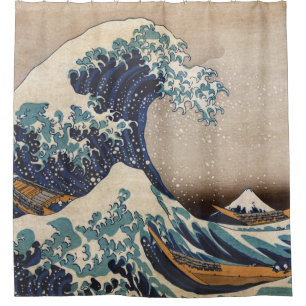 Rideaux De Douche La Grande Vague au large de Kanagawa