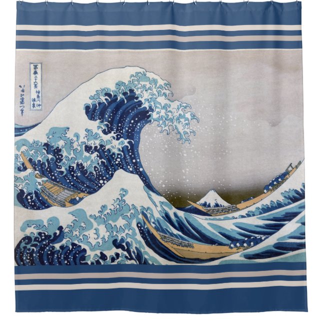 Rideaux De Douche La grande vague outre de Kanagawa - 神奈川沖浪裏 (Devant)