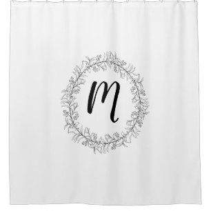 Rideaux De Douche La guirlande de monogramme personnalisent