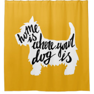 Rideaux De Douche La maison est où votre chien est