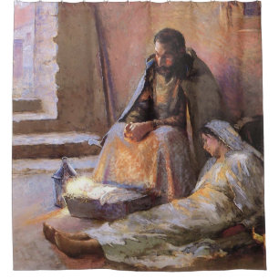 Rideaux De Douche La Nativité De Gari Melchers