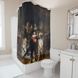 Rideaux De Douche La Veille de nuit, Rembrandt