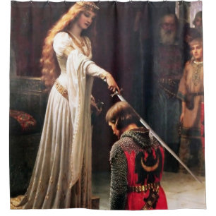 Rideaux De Douche « L'Acolade » Peinture médiévale d'Edmund Blair L
