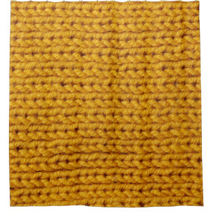 Rideaux De Douche Laine tricotée jaune, texture haute résolution.