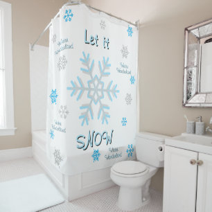 Rideaux De Douche Laissez la neige merveilleux pays d'hiver
