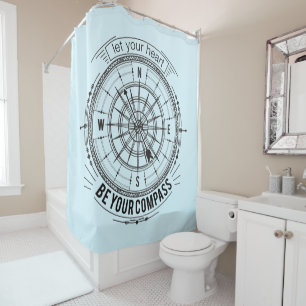 Rideaux De Douche Laissez votre coeur être votre boussole