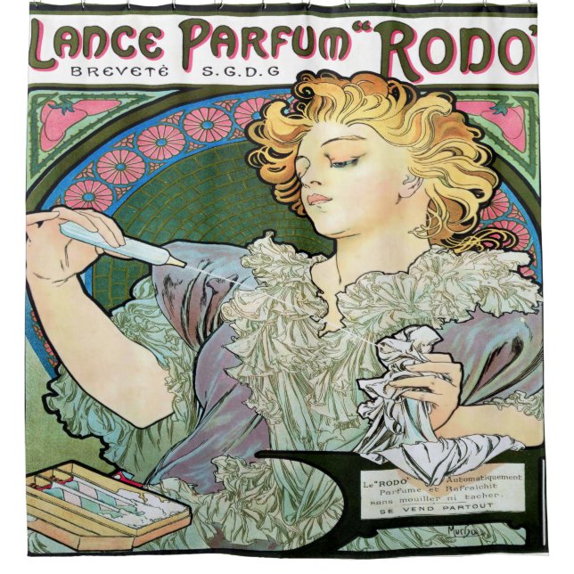 Rideaux De Douche Lance 1896 d'Alfons Mucha Parfum Rodo (Devant)