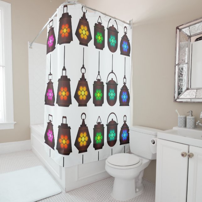 Rideaux De Douche Lanternes (En situation)
