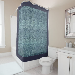 Rideaux De Douche Lapin Frère par William Morris Motif de textile bl