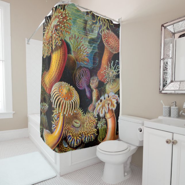 Rideaux De Douche L'art de la nature par Ernst Haeckel (En situation)