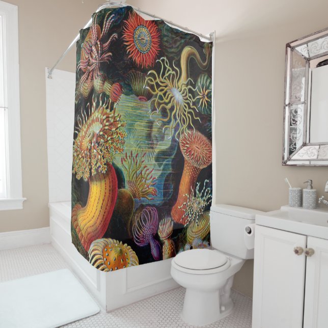 Rideaux De Douche L'art de la nature par Ernst Haeckel (En situation)