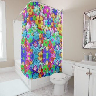 Rideaux De Douche L'art floral rétro