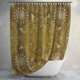 Rideaux De Douche L'art moderne hexa or ursidae mandala