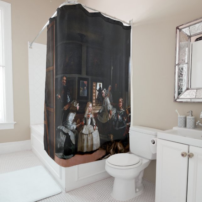 Rideaux De Douche Las Meninas, Les servantes d'honneur, Diego Velazq (En situation)