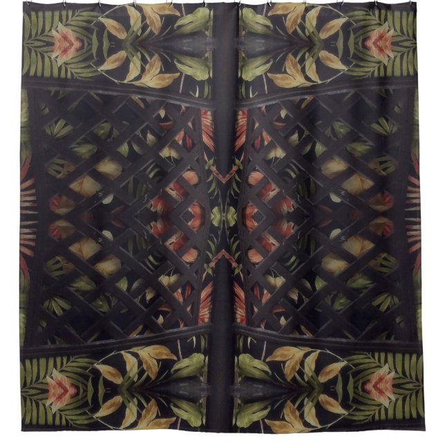 Rideaux De Douche Latticework tropical (Devant)