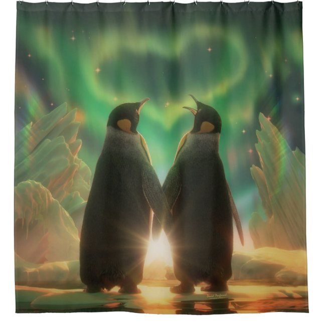 Rideaux De Douche L'aurore de pingouin (Devant)