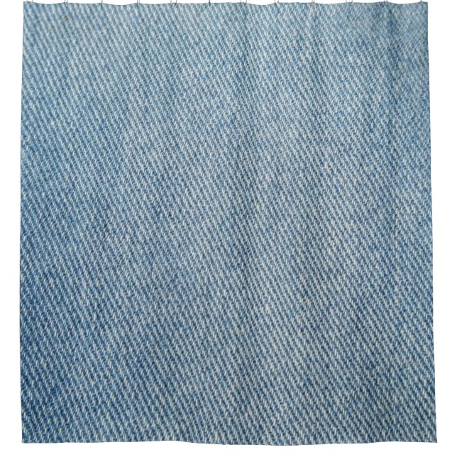 Rideaux De Douche Laver les jeans bleus à l'acide, texture denim. (Devant)