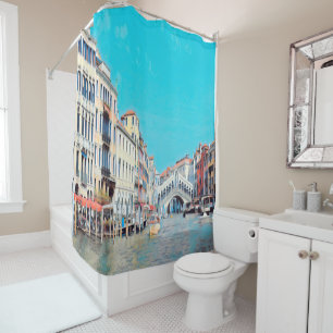 Rideaux De Douche ldp VENICE - Grand Canal - Plage du Rialto -