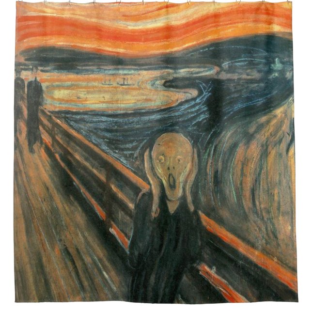 Rideaux De Douche Le cri perçant par la peinture de ~ d'Edvard Munch (Devant)