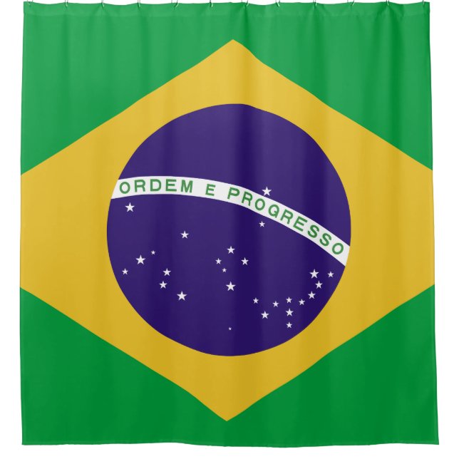 Rideaux De Douche Le drapeau Bandeira du Brésil font le Brésil (Devant)