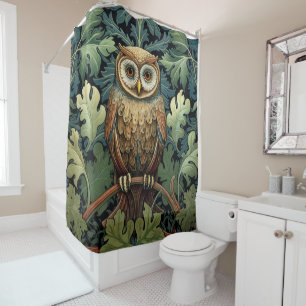 Rideaux De Douche Le hibou sur un chêne