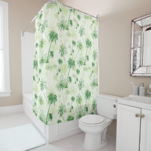 Rideaux De Douche Le Motif Green Palm Tree