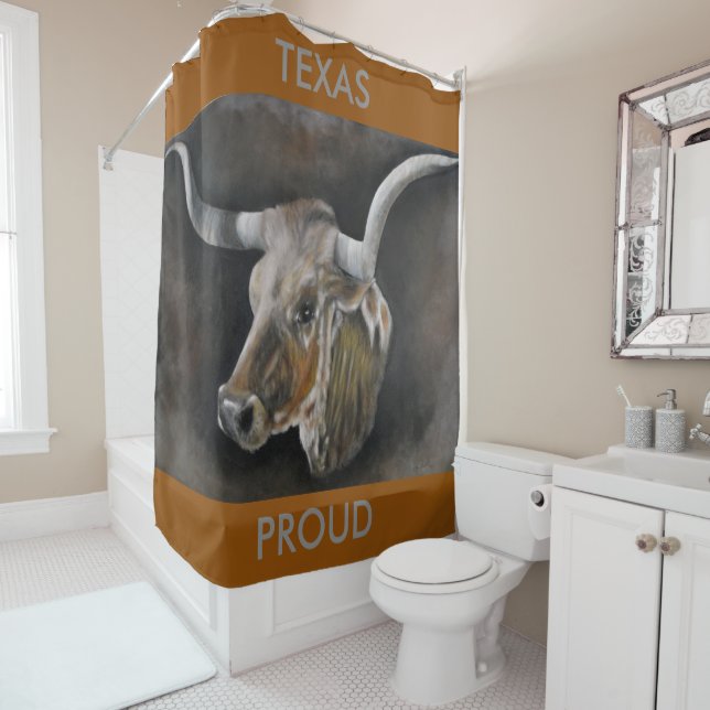 Rideaux De Douche Le Texas Longhorn (En situation)