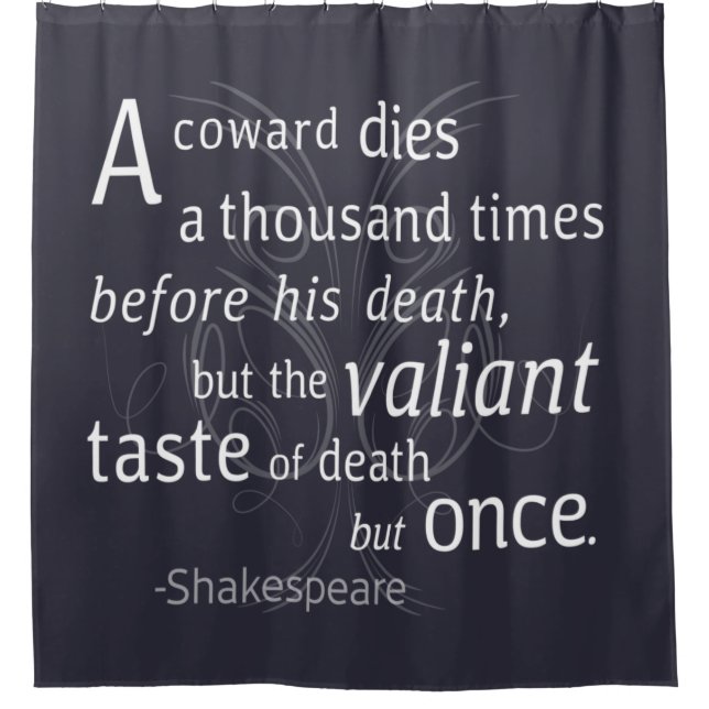 Rideaux De Douche Le Valiant meurt mais une fois Shakespeare (Devant)