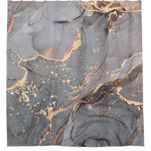 Rideaux De Douche L'encre d'alcool est translucide. multicolo Abstra