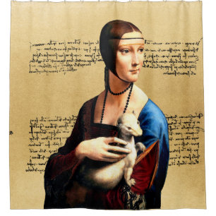 Rideaux De Douche Léonard de Vinci Lady avec Ermine